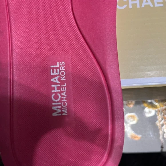 Michael Kors Fuchsia Slide Sandals - Picture 5 of 7